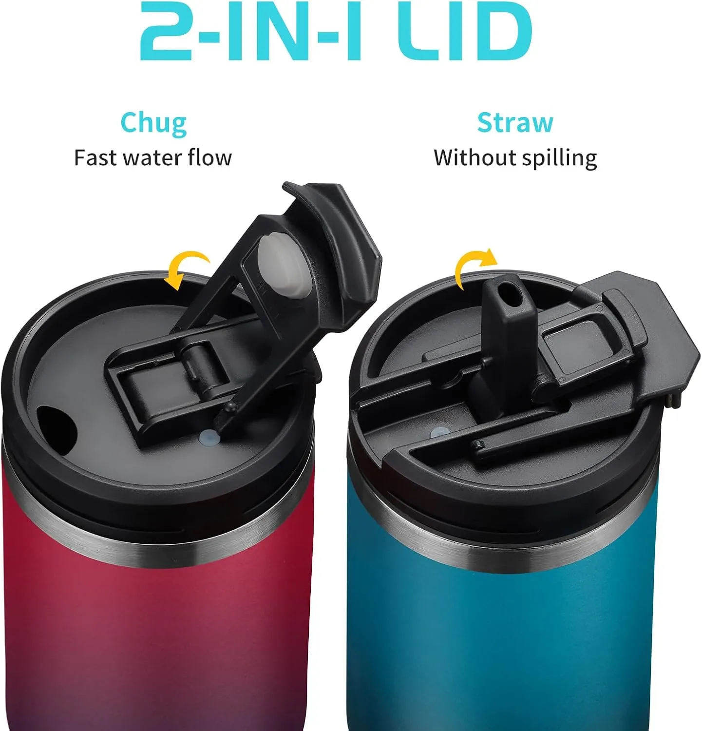 30 OZ Tumbler with Handle - Leak-Proof Coffee Mug Insulated Tumbler with Flip & Straw Lid, Carrier Bag, Stainless Steel Water Bottle Fits Cup Holder, Water Cup Travel Tumbler