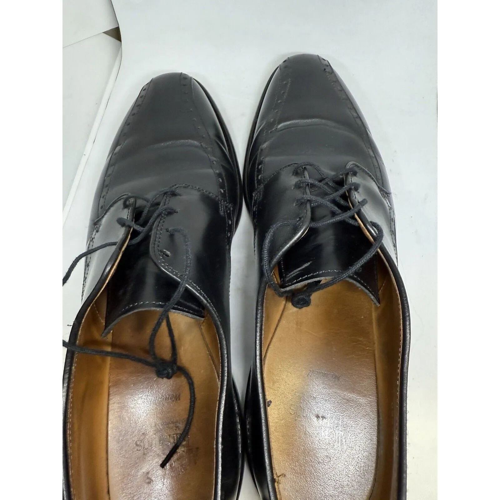 Allen Edmonds Men's Shoe 🇺🇸 Wendell Almond Bicycle-toe Derby 12D Dress Leather