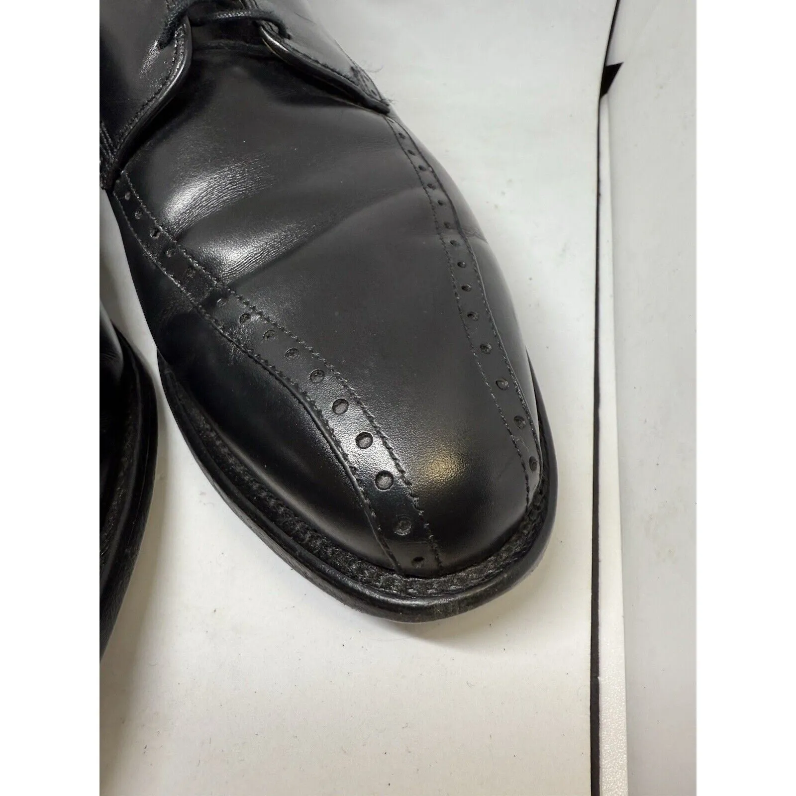 Allen Edmonds Men's Shoe 🇺🇸 Wendell Almond Bicycle-toe Derby 12D Dress Leather