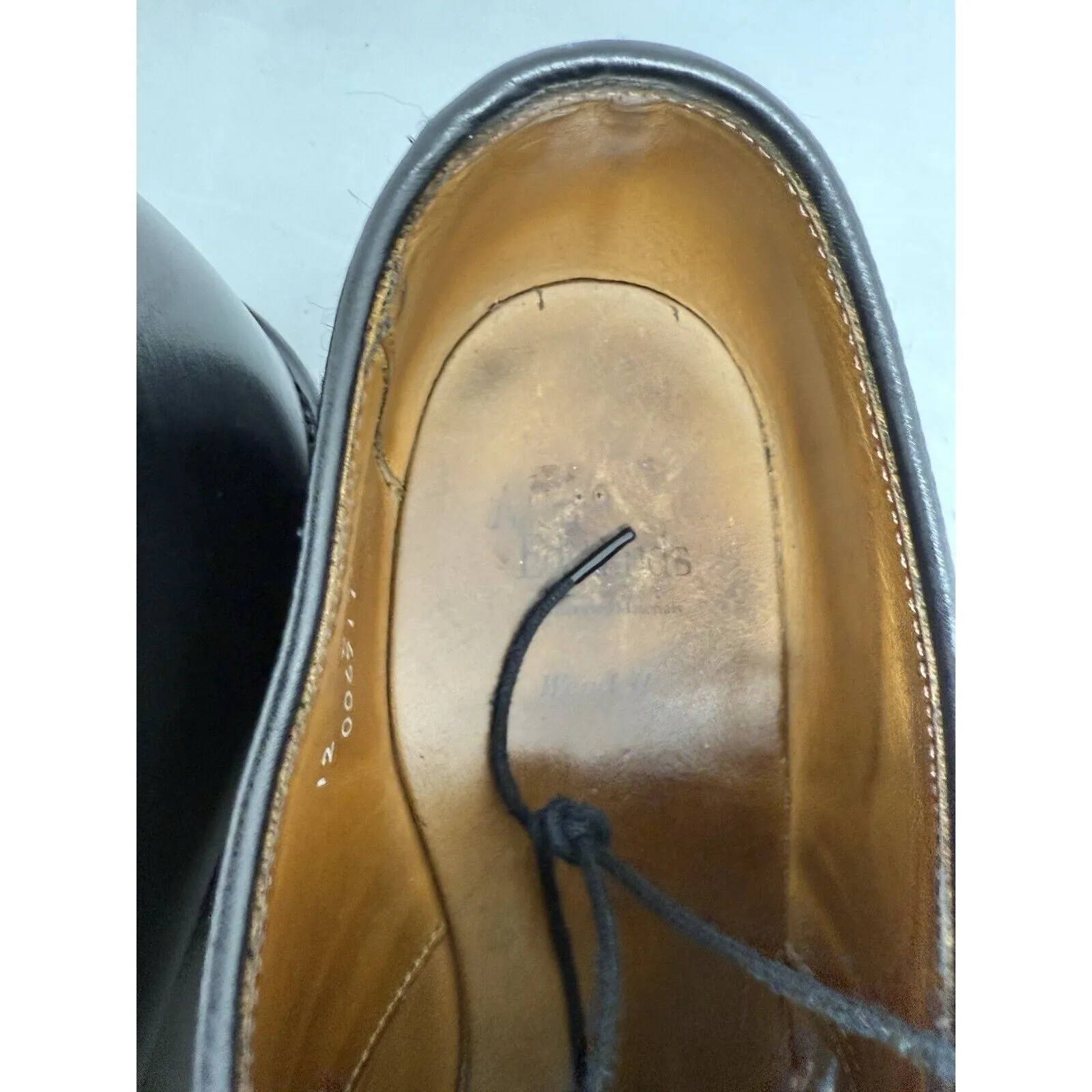 Allen Edmonds Men's Shoe 🇺🇸 Wendell Almond Bicycle-toe Derby 12D Dress Leather