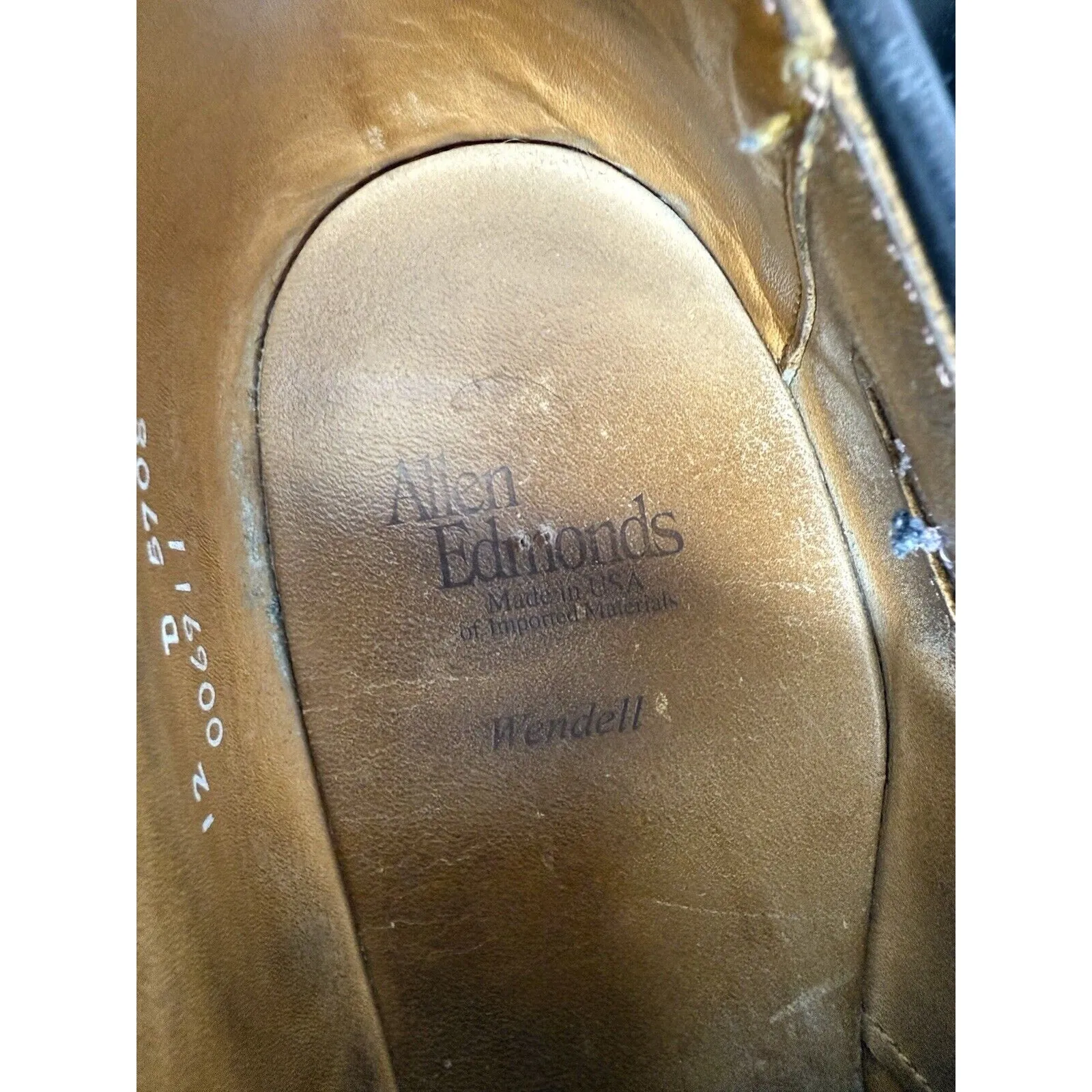 Allen Edmonds Men's Shoe 🇺🇸 Wendell Almond Bicycle-toe Derby 12D Dress Leather