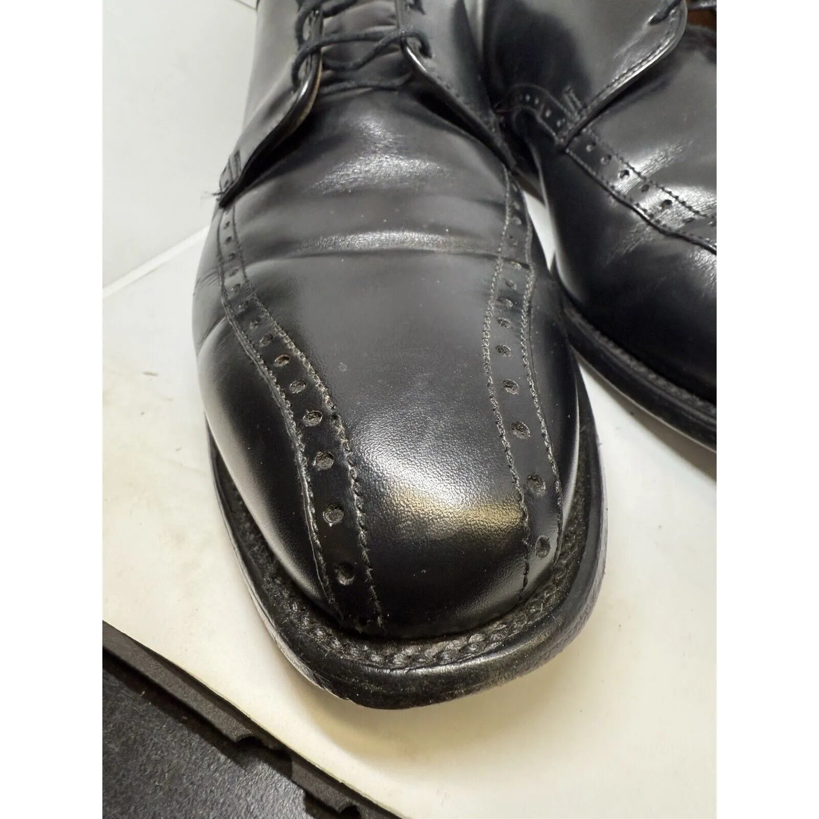 Allen Edmonds Men's Shoe 🇺🇸 Wendell Almond Bicycle-toe Derby 12D Dress Leather
