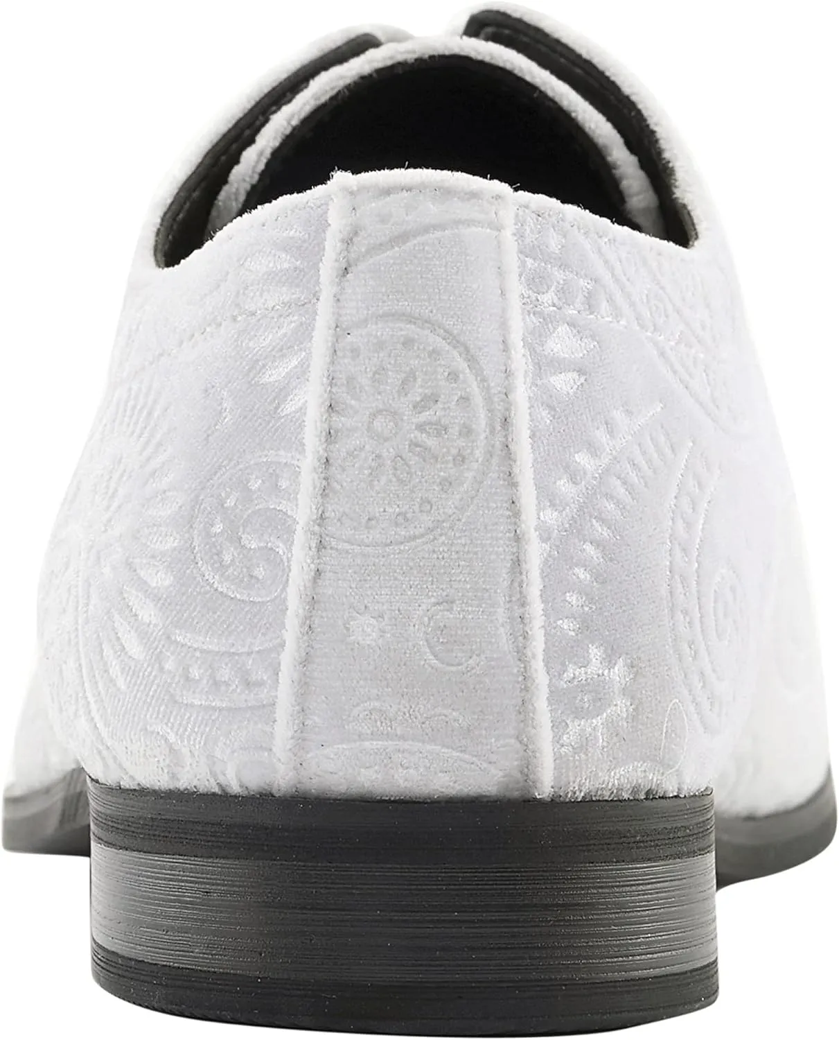 Amali Chadwick, Mens Dress Shoes - Lace Up Oxford Shoes for Men - Tuxedo Shoes, Paisley Pattern, Metal Tip, Mens Designer Shoes