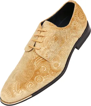 Amali Chadwick, Mens Dress Shoes - Lace Up Oxford Shoes for Men - Tuxedo Shoes, Paisley Pattern, Metal Tip, Mens Designer Shoes