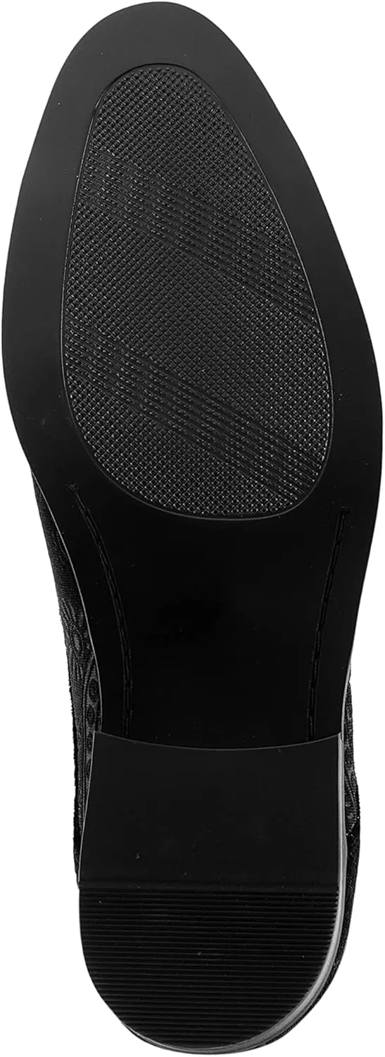 Amali Chadwick, Mens Dress Shoes - Lace Up Oxford Shoes for Men - Tuxedo Shoes, Paisley Pattern, Metal Tip, Mens Designer Shoes