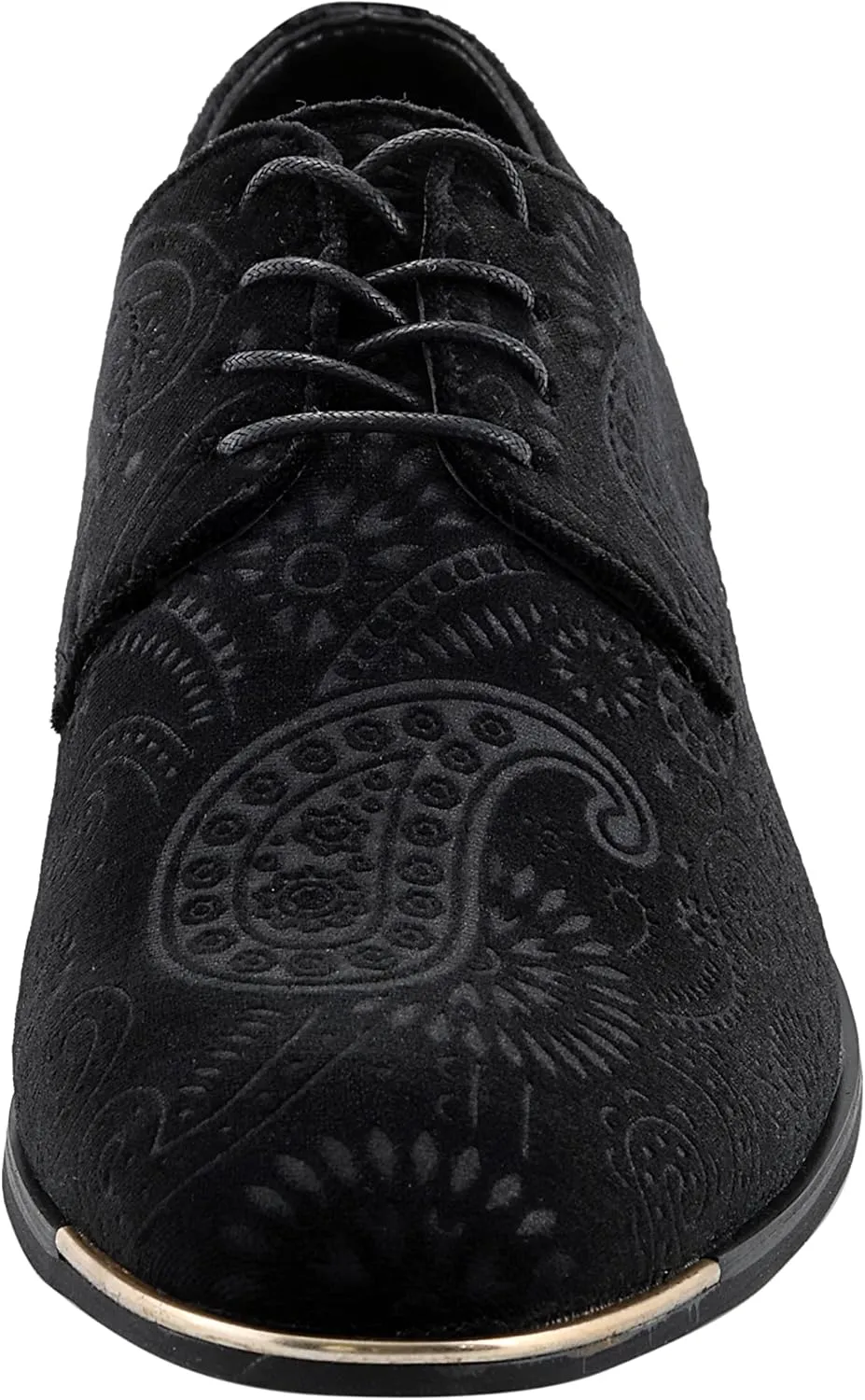 Amali Chadwick, Mens Dress Shoes - Lace Up Oxford Shoes for Men - Tuxedo Shoes, Paisley Pattern, Metal Tip, Mens Designer Shoes