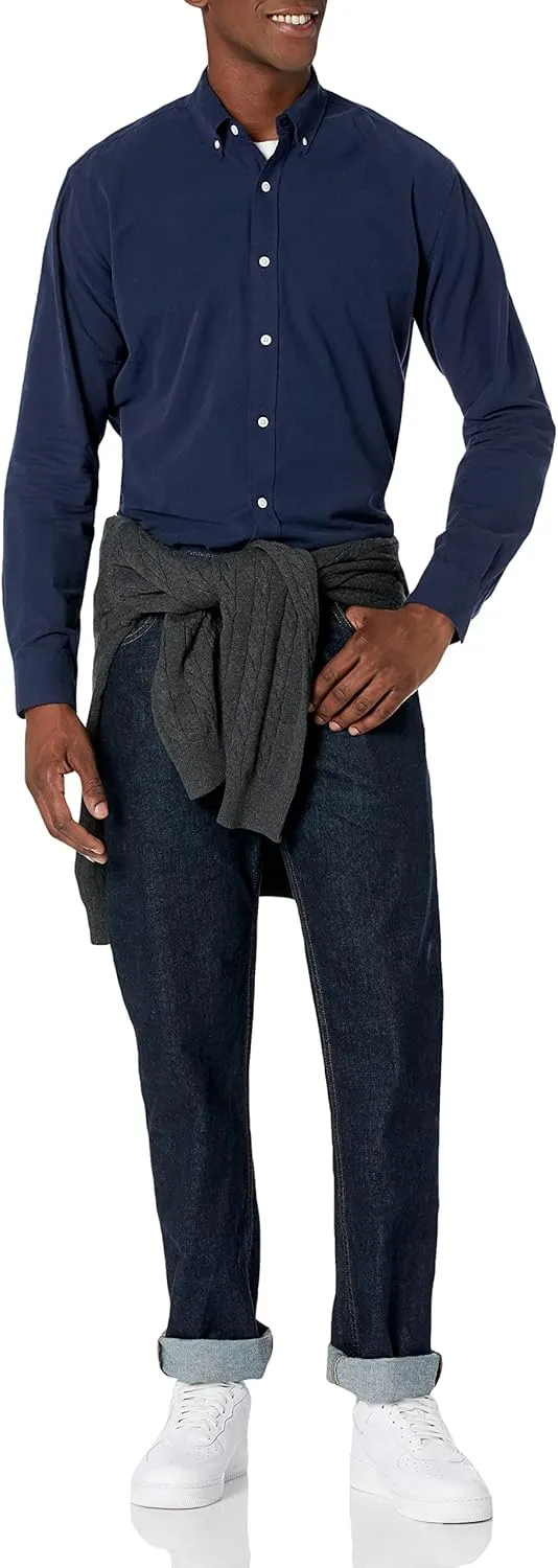 Amazon Essentials Men's Regular-Fit Long Sleeve Oxford Shirt