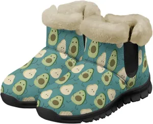 Ankle Boots for Women Waterproof Anti-Slip Winter Warm Fur Lined Snow Boot Outdoor Insulated Slip On Booties Shoes for Hiking Work