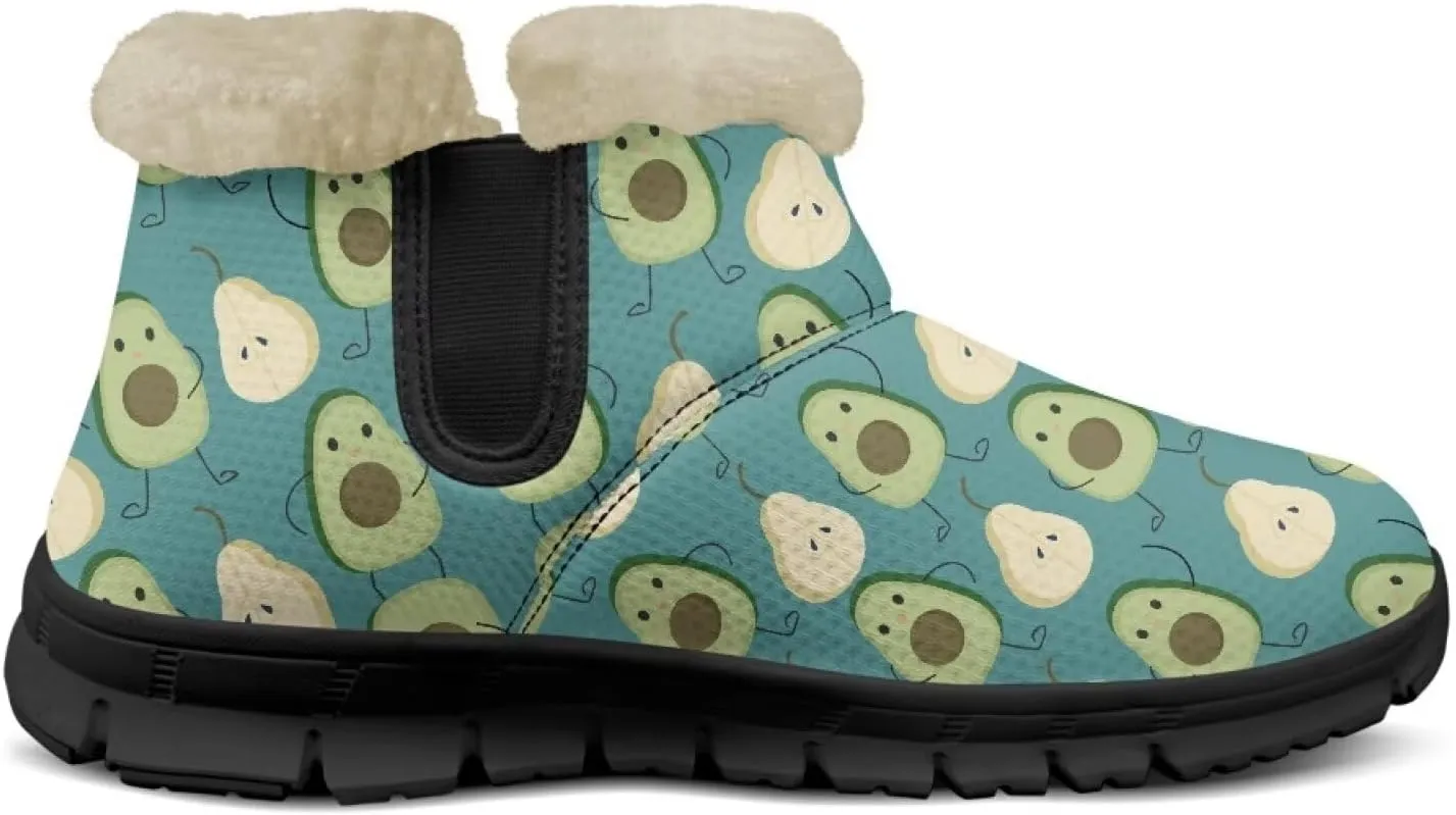 Ankle Boots for Women Waterproof Anti-Slip Winter Warm Fur Lined Snow Boot Outdoor Insulated Slip On Booties Shoes for Hiking Work