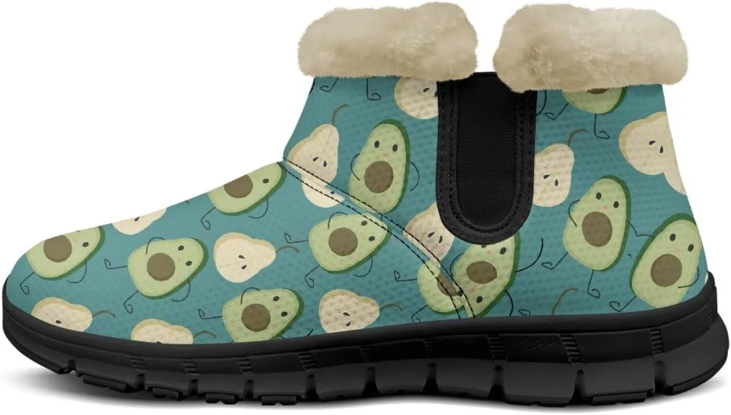 Ankle Boots for Women Waterproof Anti-Slip Winter Warm Fur Lined Snow Boot Outdoor Insulated Slip On Booties Shoes for Hiking Work