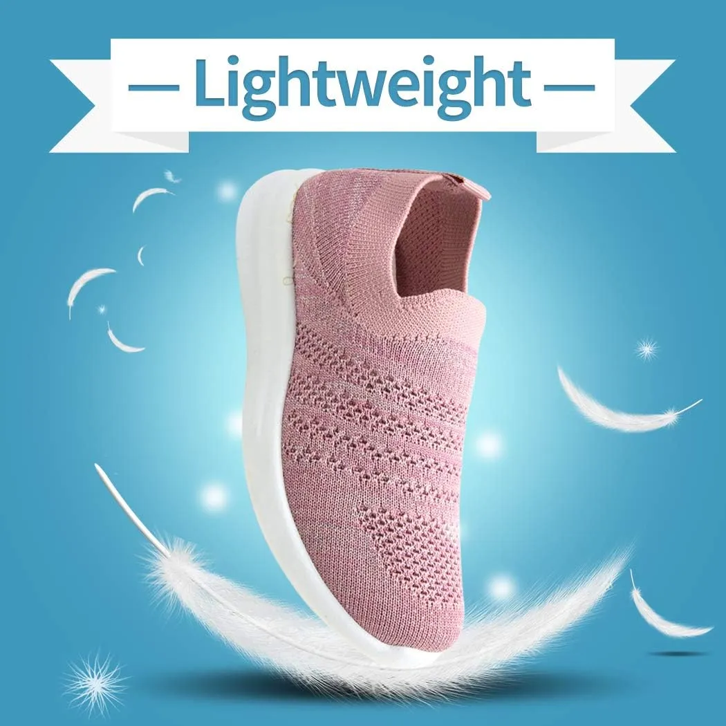 Apawwa Boys Girls Sneakers Kids Lightweight Slip On Running Shoes Pink/Blue/Navy/Black Walking Shoes Breathable Tennis Shoes for Toddler/Little Kids/Big Kids