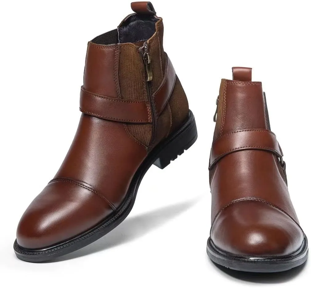 Arkbird Chelsea Ankle Boots for Men Genuine Leather Oxford Casual and Formal Dress Boot
