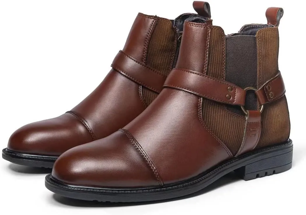 Arkbird Chelsea Ankle Boots for Men Genuine Leather Oxford Casual and Formal Dress Boot
