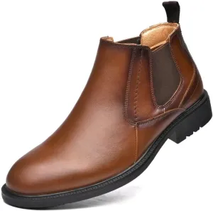 Arkbird Chelsea Ankle Boots for Men Genuine Leather Oxford Casual and Formal Dress Boot