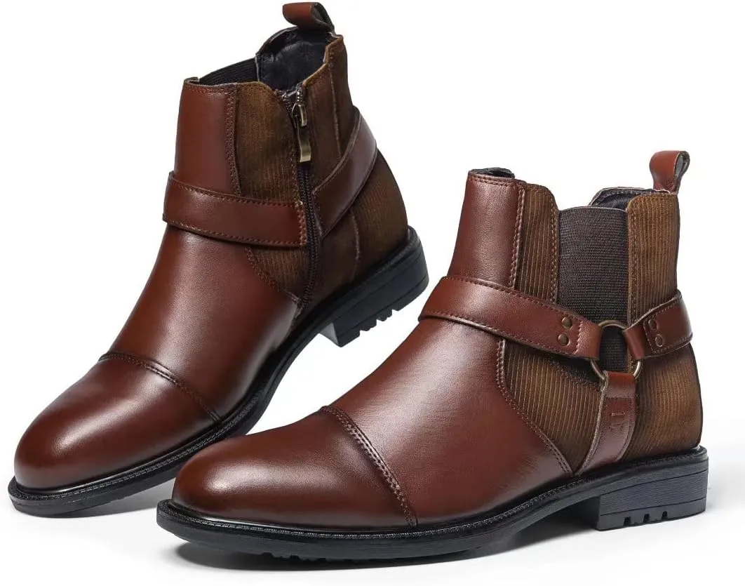 Arkbird Chelsea Ankle Boots for Men Genuine Leather Oxford Casual and Formal Dress Boot