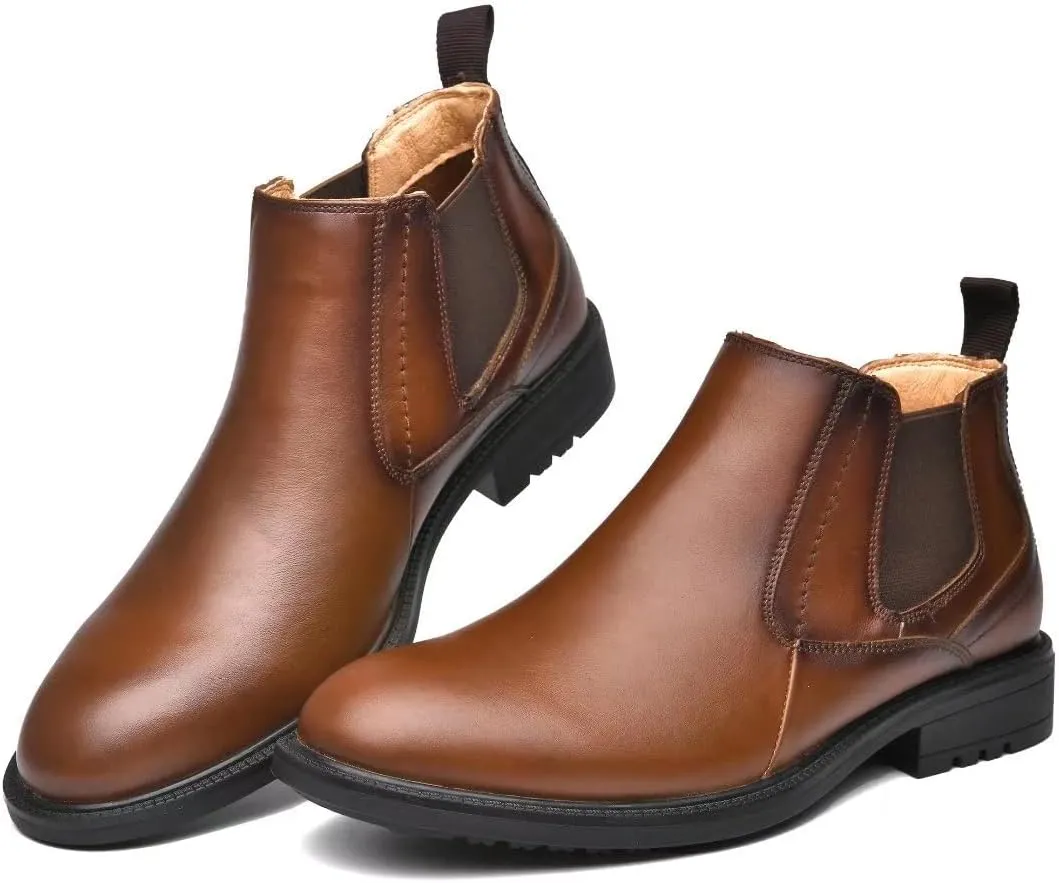 Arkbird Chelsea Ankle Boots for Men Genuine Leather Oxford Casual and Formal Dress Boot