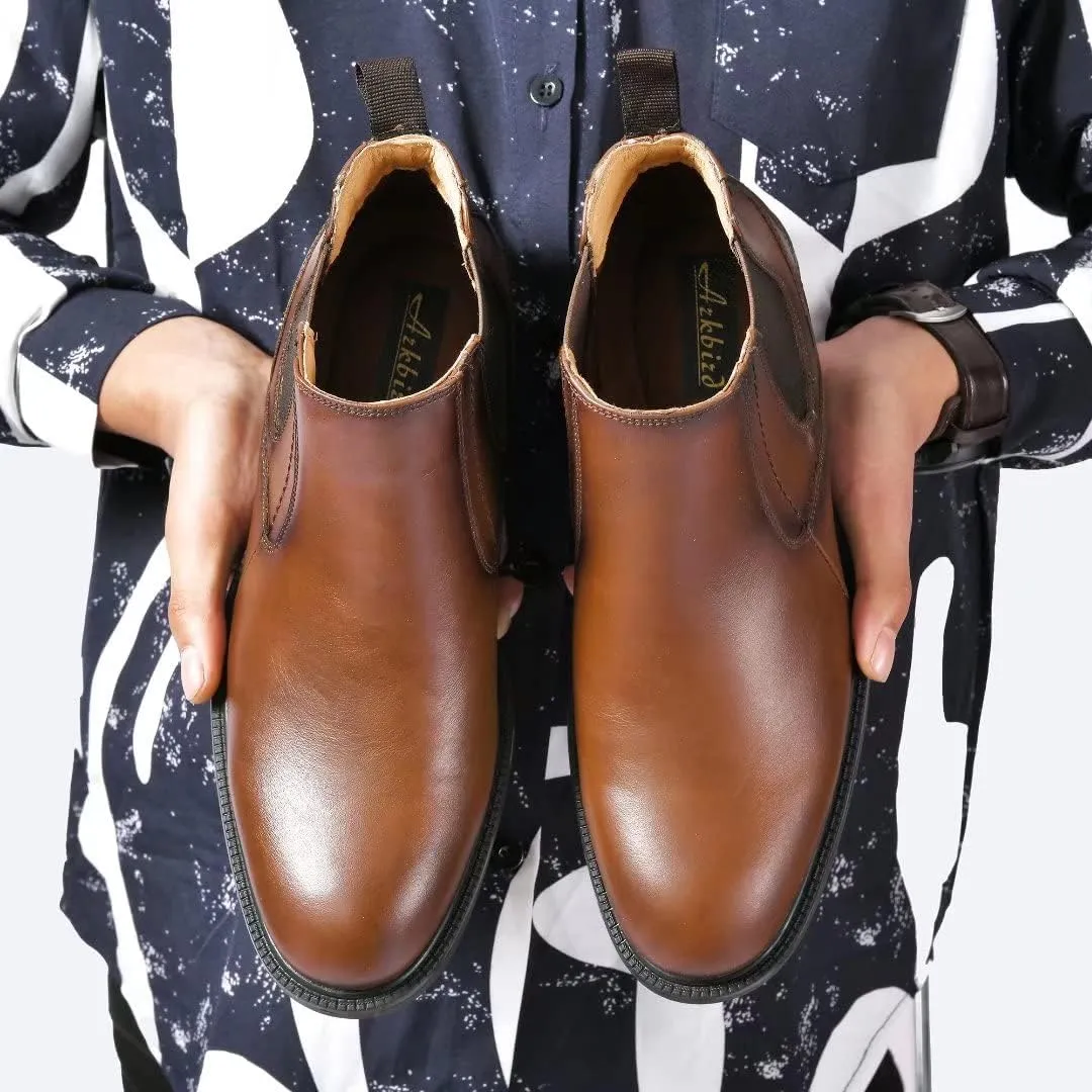 Arkbird Chelsea Ankle Boots for Men Genuine Leather Oxford Casual and Formal Dress Boot