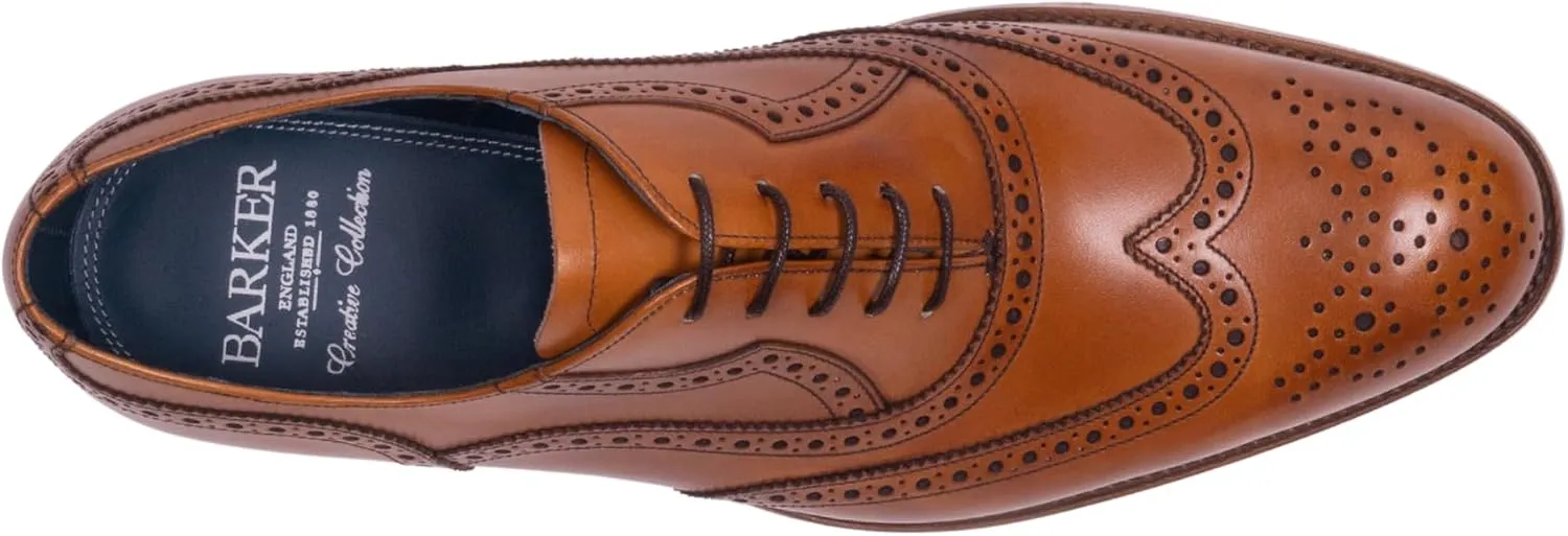 BARKER Bladen Men's Handmade Leather Brogue Oxford Dress Shoes – Premium Formal Footwear for Men