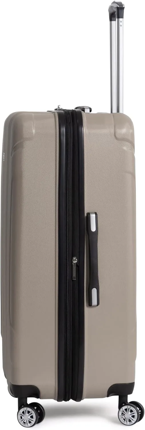 Ben Sherman Derby Spinner Travel Upright Luggage, Champagne, 28-Inch Checked