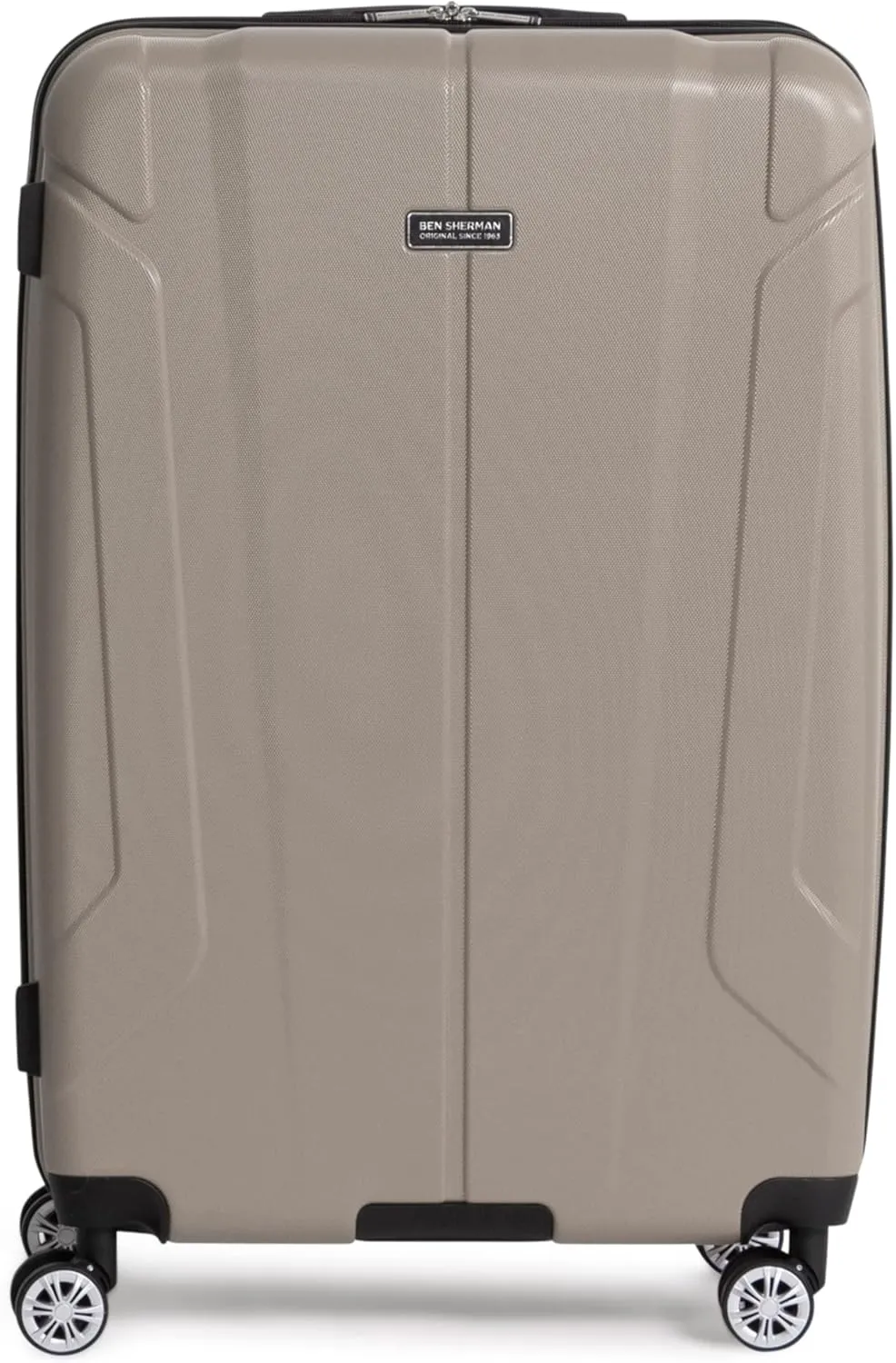 Ben Sherman Derby Spinner Travel Upright Luggage, Champagne, 28-Inch Checked