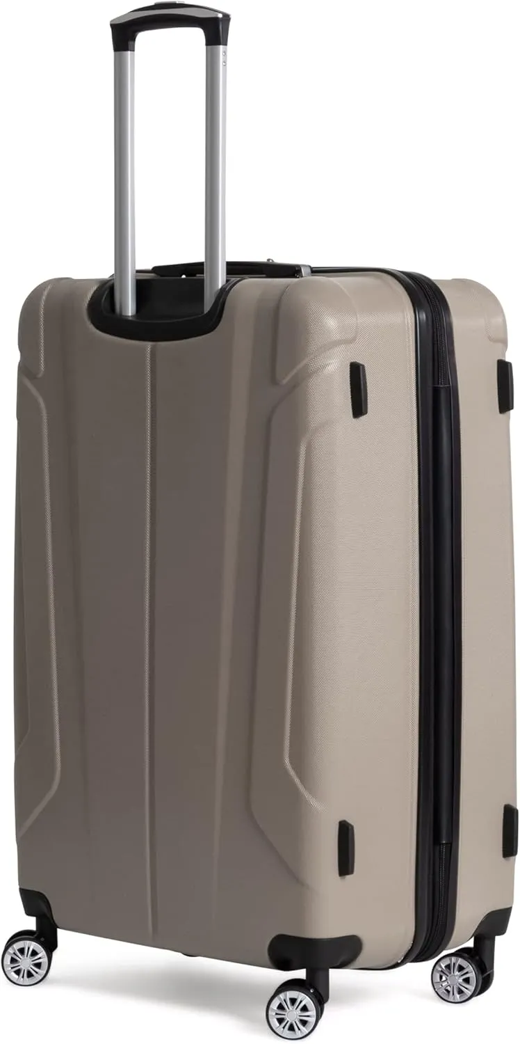 Ben Sherman Derby Spinner Travel Upright Luggage, Champagne, 28-Inch Checked