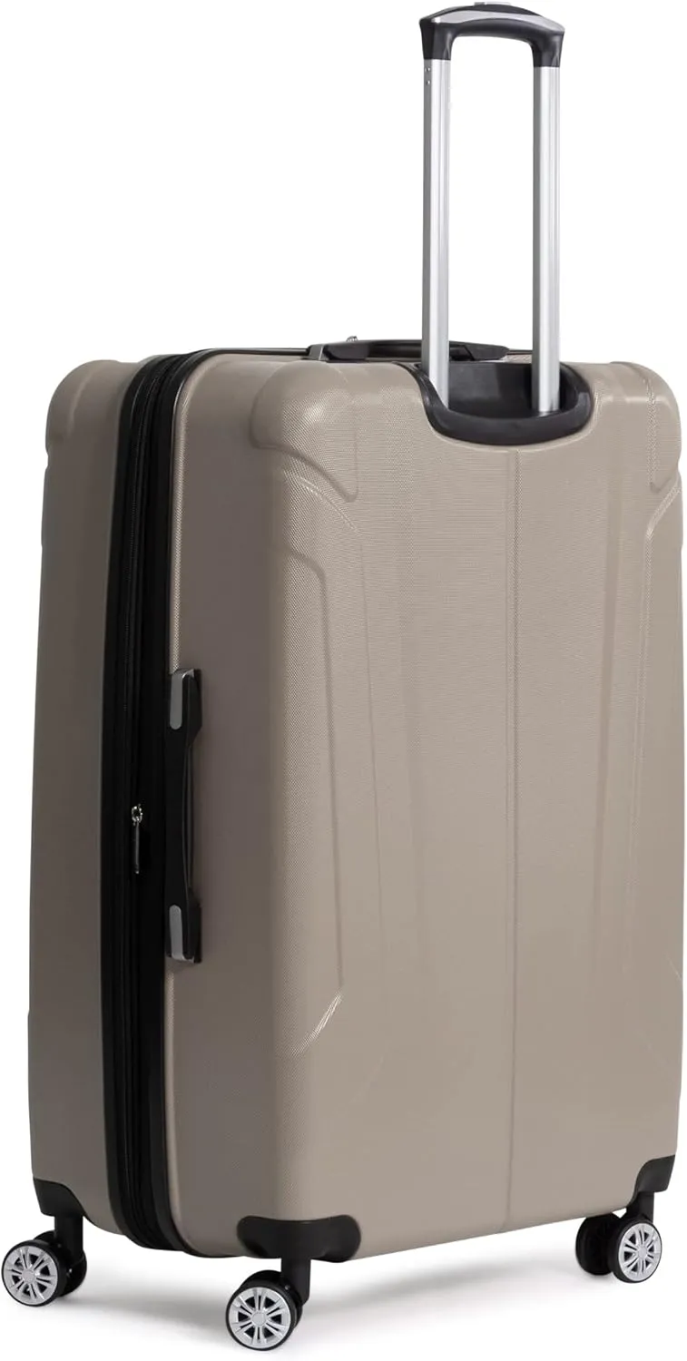 Ben Sherman Derby Spinner Travel Upright Luggage, Champagne, 28-Inch Checked