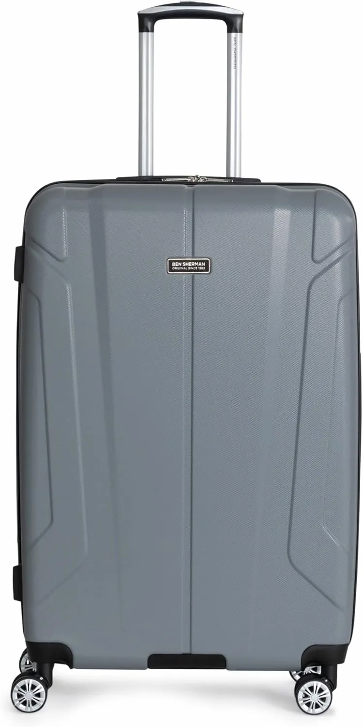 Ben Sherman Derby Spinner Travel Upright Luggage, Graphite, 28-Inch Checked
