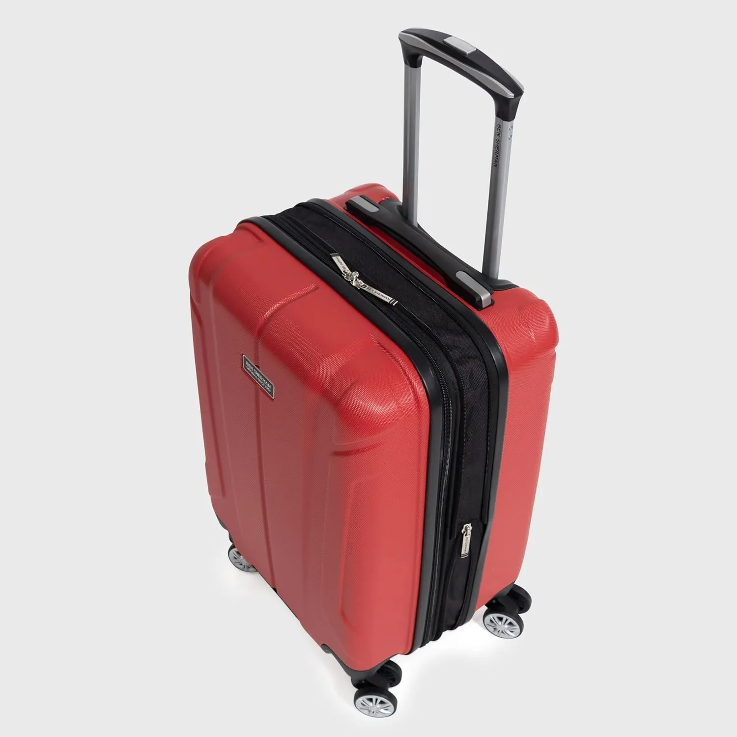 Ben Sherman Derby Spinner Travel Upright Luggage, Lipstick Red, 20-Inch Carry On