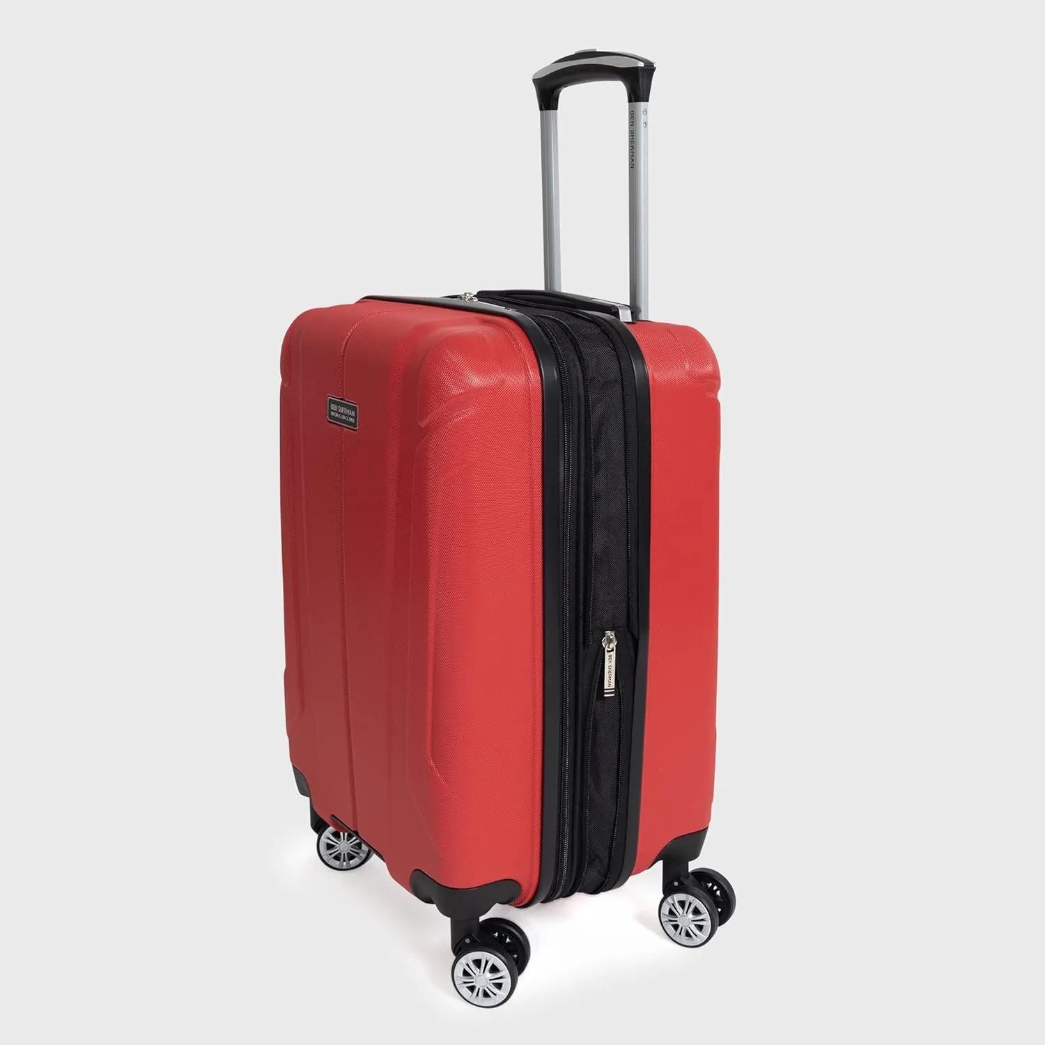 Ben Sherman Derby Spinner Travel Upright Luggage, Lipstick Red, 20-Inch Carry On