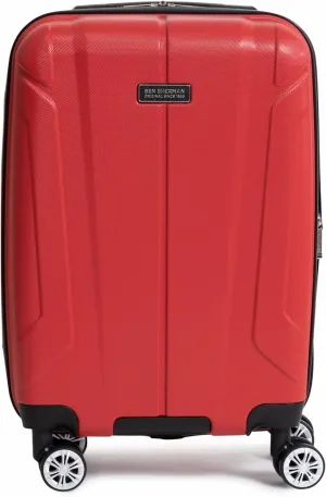 Ben Sherman Derby Spinner Travel Upright Luggage, Lipstick Red, 20-Inch Carry On