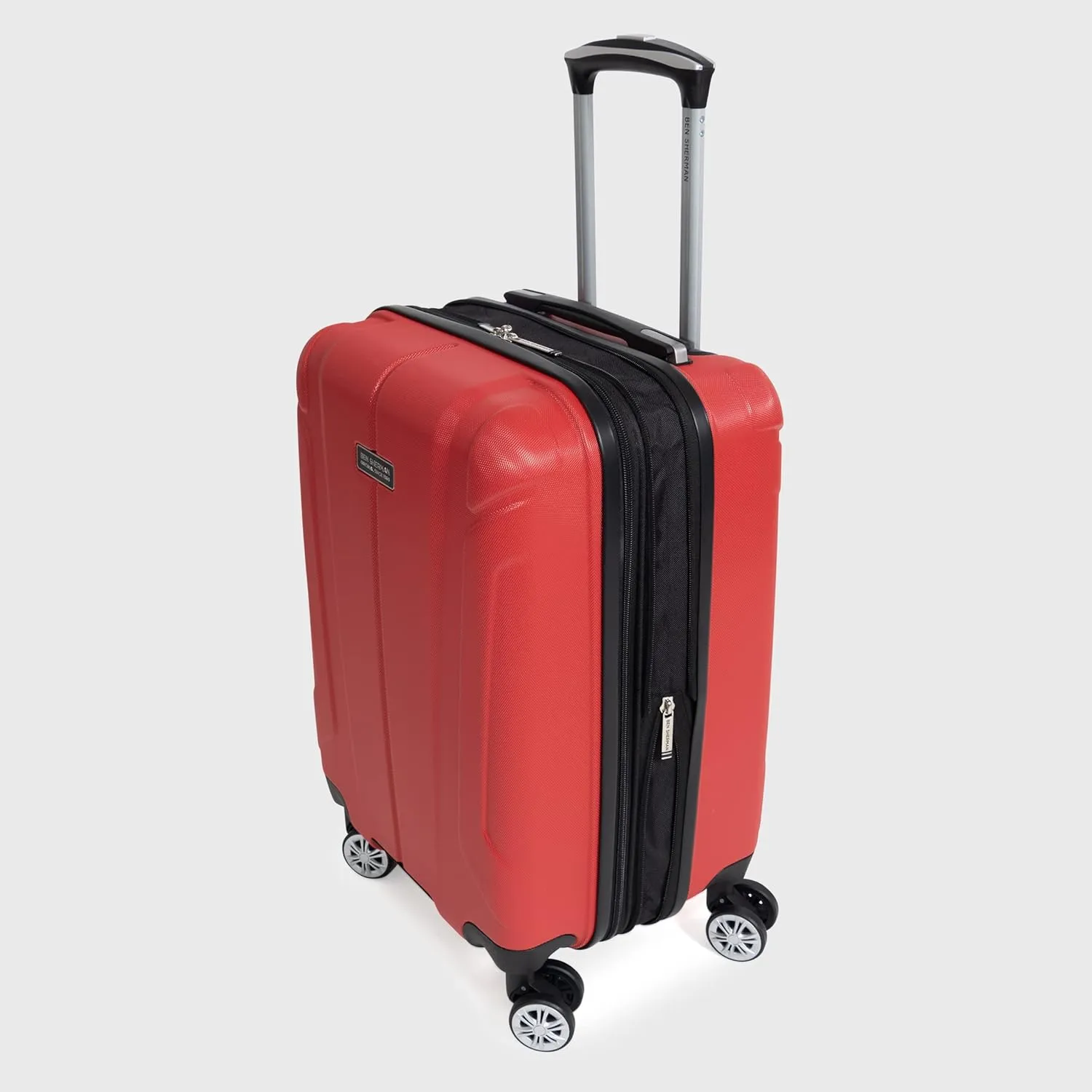 Ben Sherman Derby Spinner Travel Upright Luggage, Lipstick Red, 20-Inch Carry On