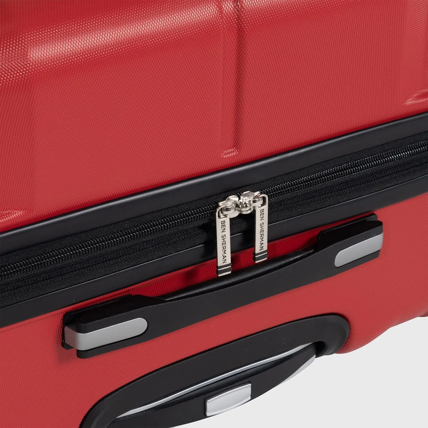 Ben Sherman Derby Spinner Travel Upright Luggage, Lipstick Red, 20-Inch Carry On