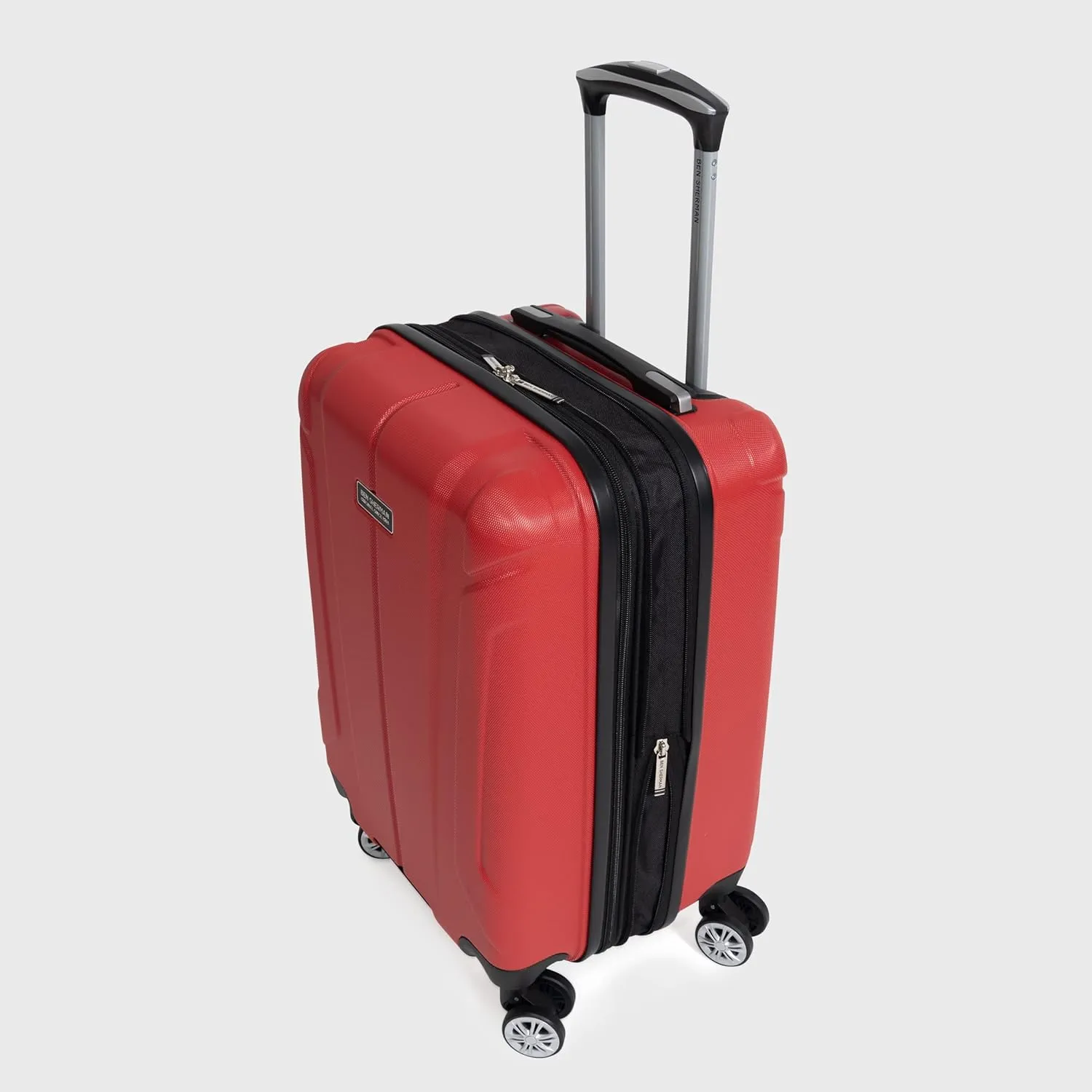 Ben Sherman Derby Spinner Travel Upright Luggage, Lipstick Red, 20-Inch Carry On