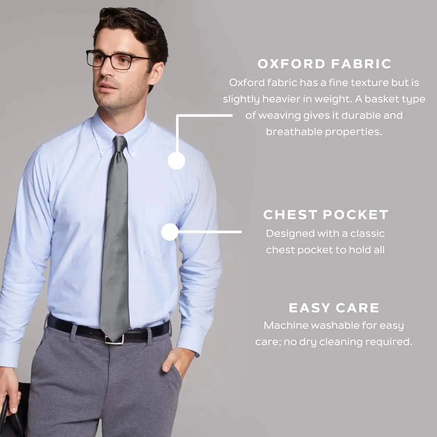Big Mens Oxford Dress Shirt by Van Heusen
