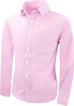 Black n Bianco Boys' Signature Oxford Long Sleeve Dress Shirt