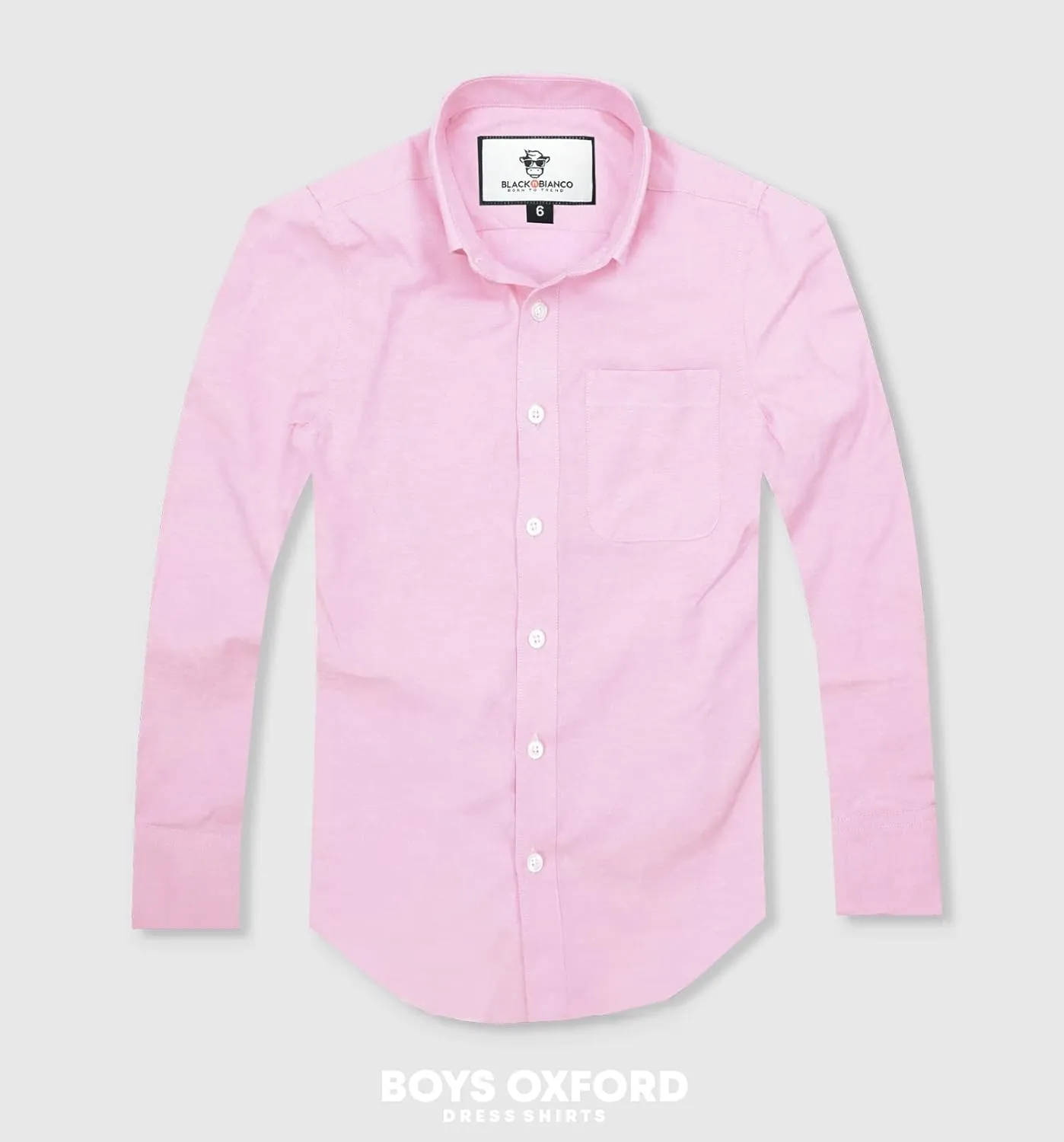 Black n Bianco Boys' Signature Oxford Long Sleeve Dress Shirt
