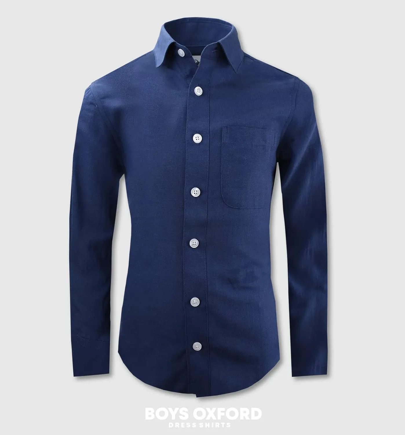 Black n Bianco Boys' Signature Oxford Long Sleeve Dress Shirt
