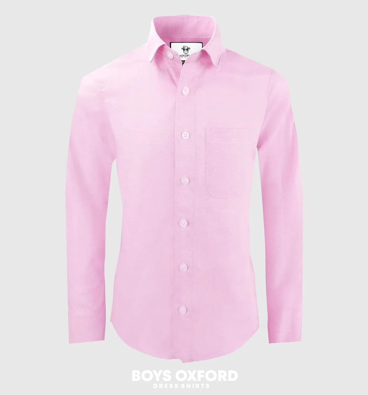 Black n Bianco Boys' Signature Oxford Long Sleeve Dress Shirt