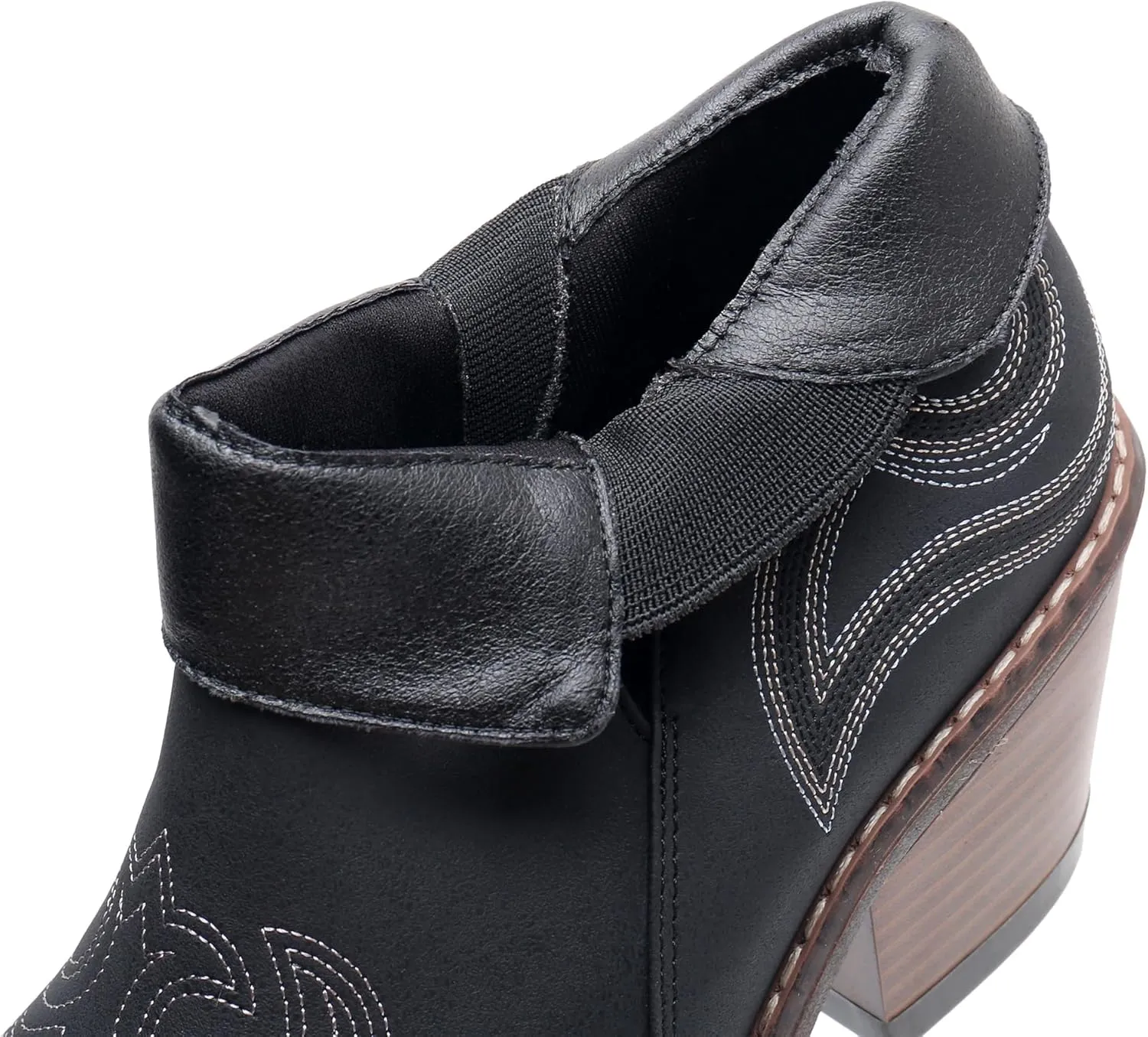 Blikcon Womens' Embroidery Western Ankle Cowgirl Boots