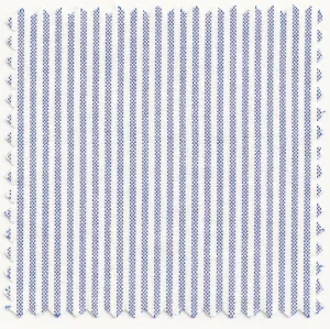 Blue & White University Stripe Two-Ply 100% Pima Cotton Oxford