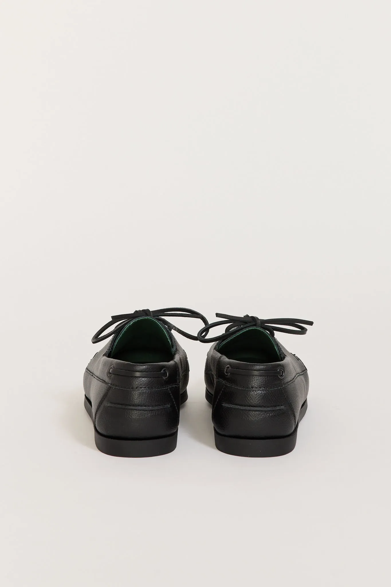 Boatman Black Grain Leather