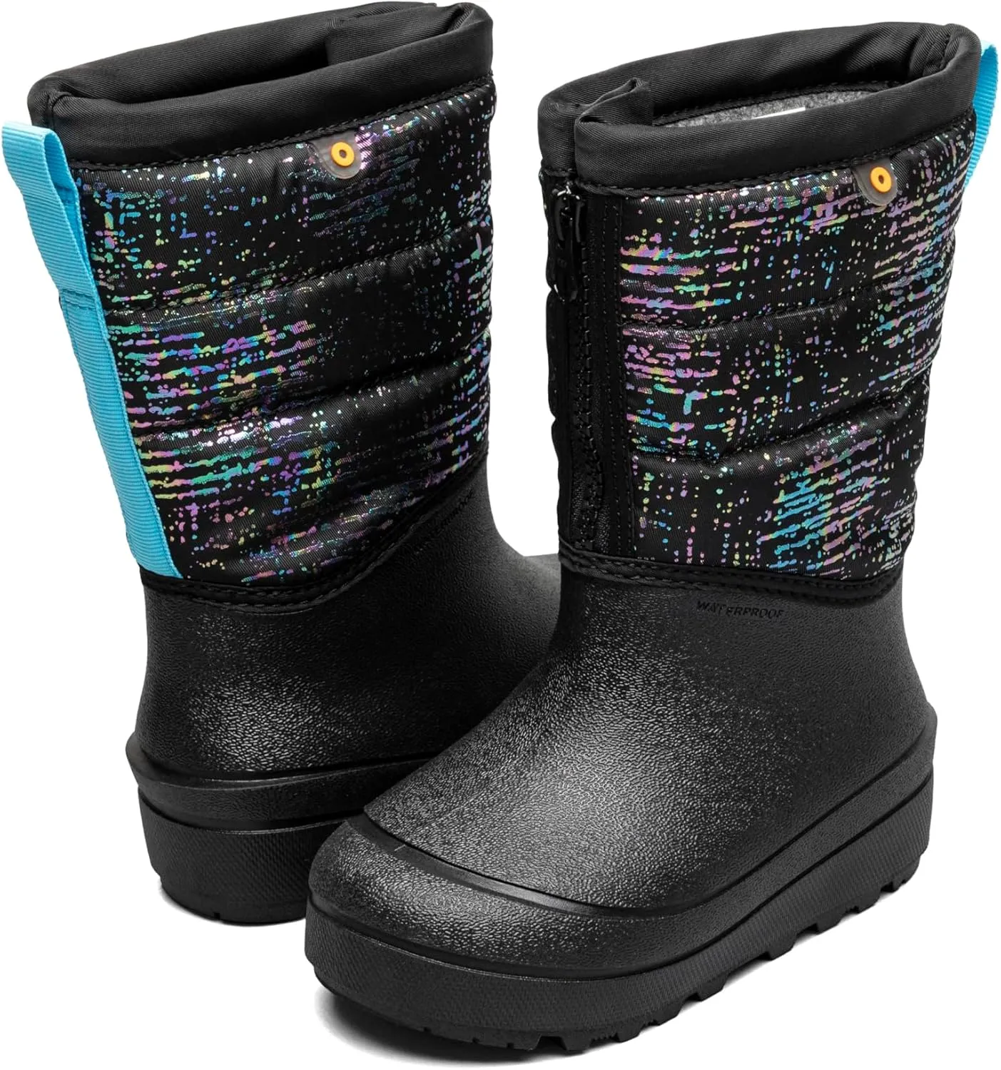 BOGS Unisex-Child Snow Shell Zip-Metallic Stripes (Toddler/Little Big Kid) Boot
