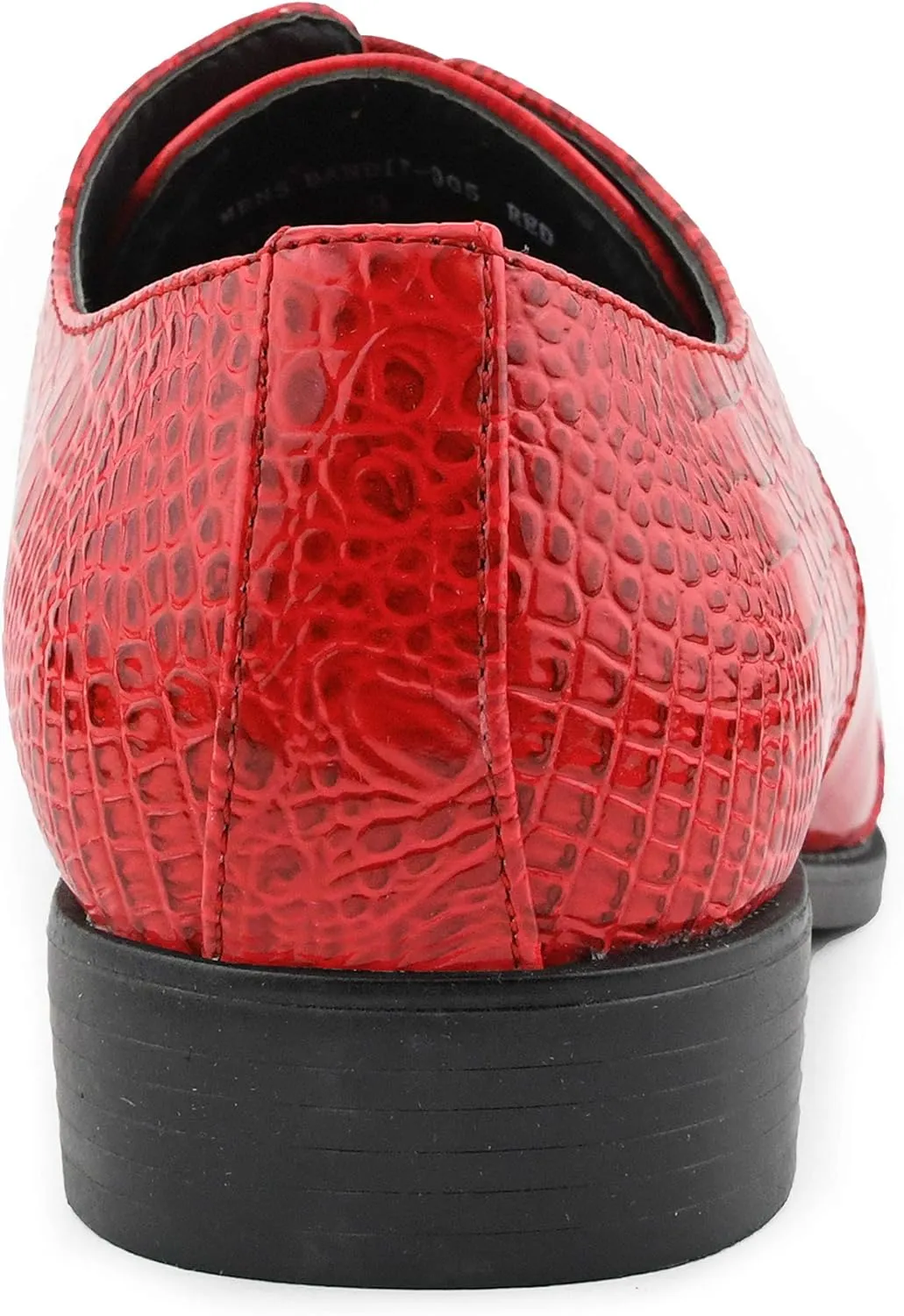 Bolano Bandit, Cap Toe Oxford Dress Shoes for Men, Men's Formal Dress Shoes with Alligator Print, Croc Folded Oxfords