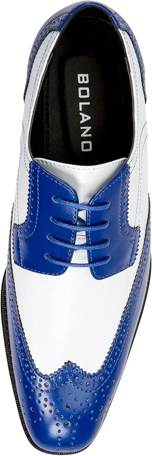 Bolano Elwyn, Men's Dress Shoes - Oxford & Wingtip - Spectator Two-Tone, Lace Up, Brogue Formal Shoes