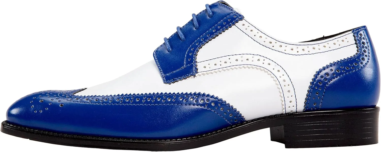 Bolano Elwyn, Men's Dress Shoes - Oxford & Wingtip - Spectator Two-Tone, Lace Up, Brogue Formal Shoes