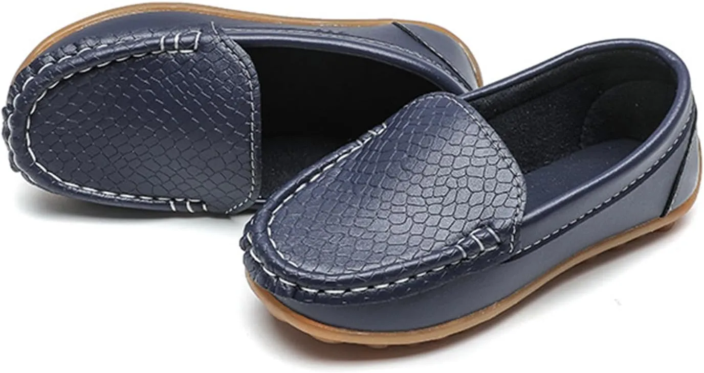 Boys Girls Loafers Dress Flats Slip-On Oxford Casual Moccasins School Walking Boat Shoes(Toddler/Little Kid/Big Kid)