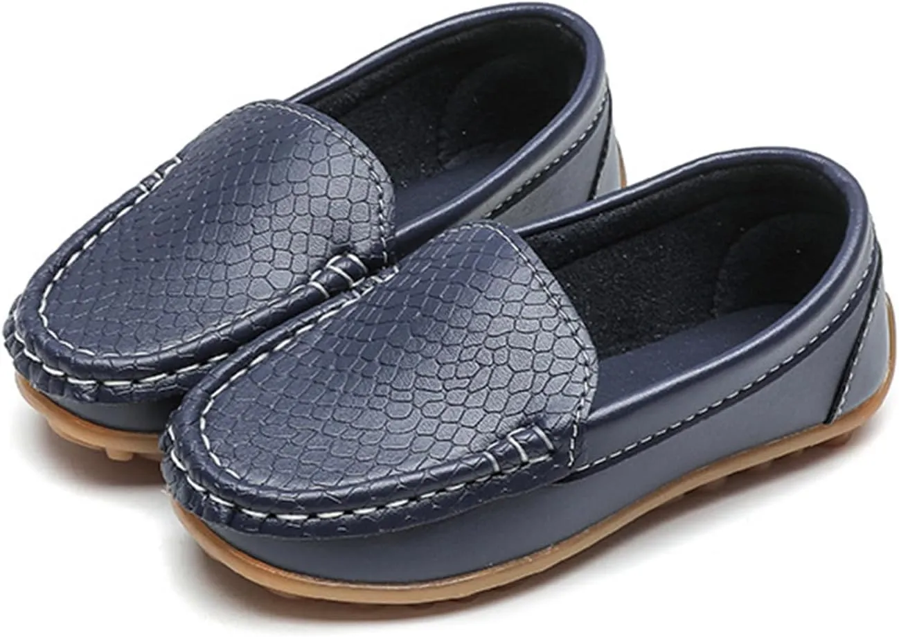 Boys Girls Loafers Dress Flats Slip-On Oxford Casual Moccasins School Walking Boat Shoes(Toddler/Little Kid/Big Kid)