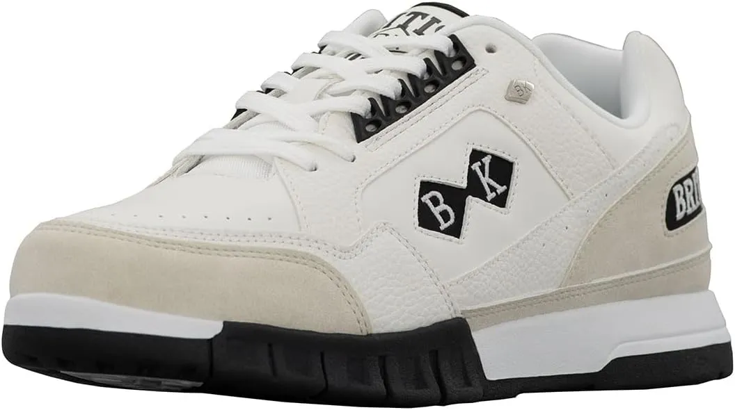British Knights Men's Metros Sneaker, White/Off White/Black, 10.5