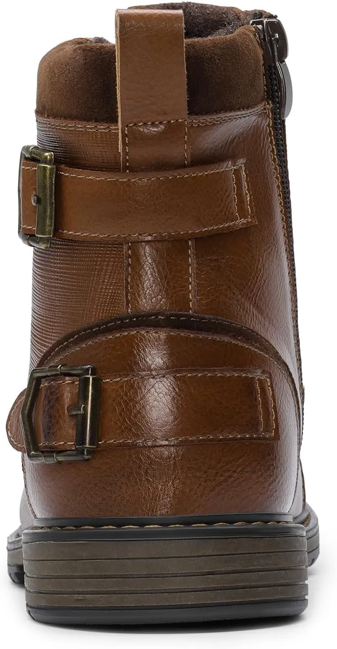 Bruno Marc Men's Motorcycle Boots Oxford Dress Boot