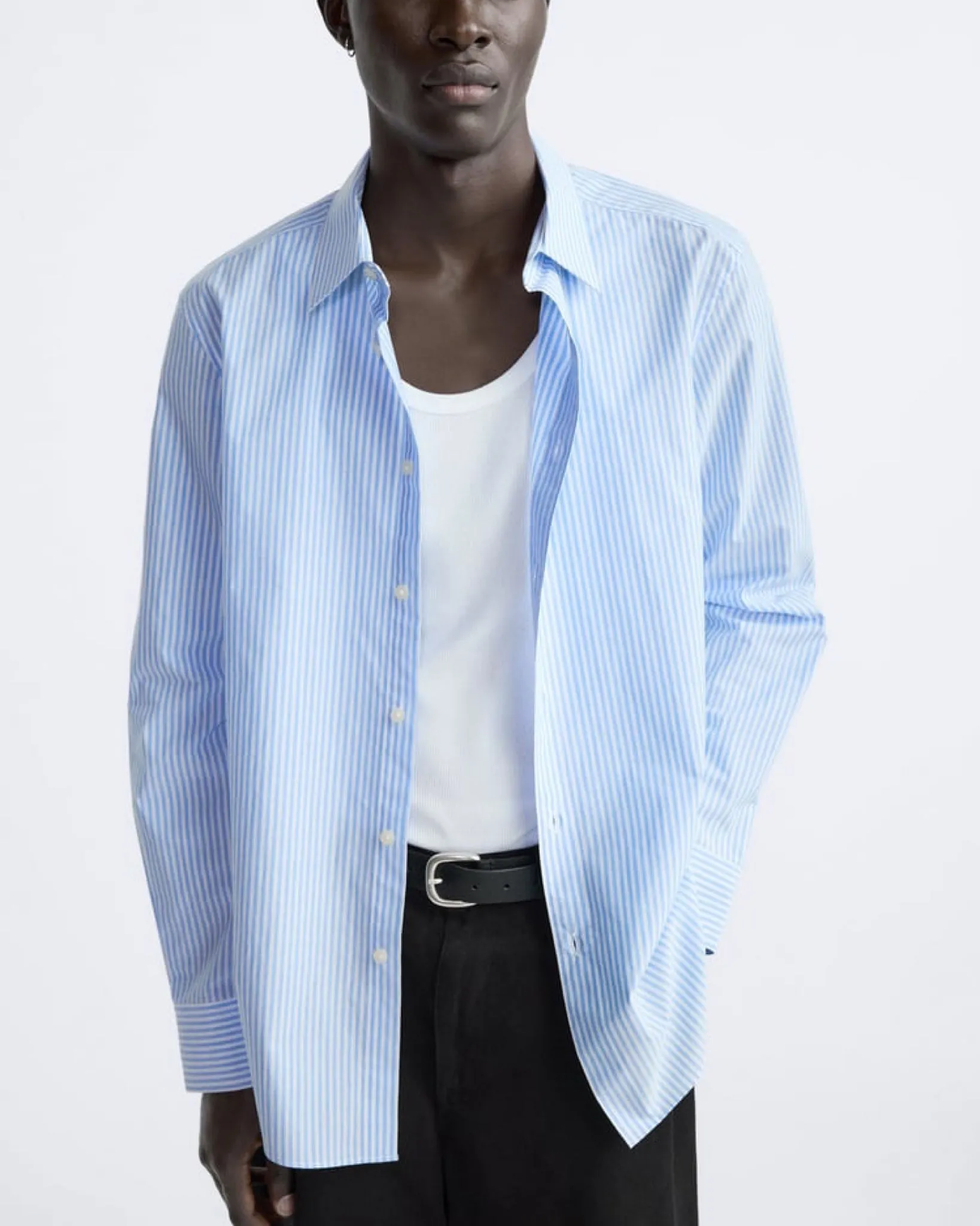Calliope striped oxford shirt in blue